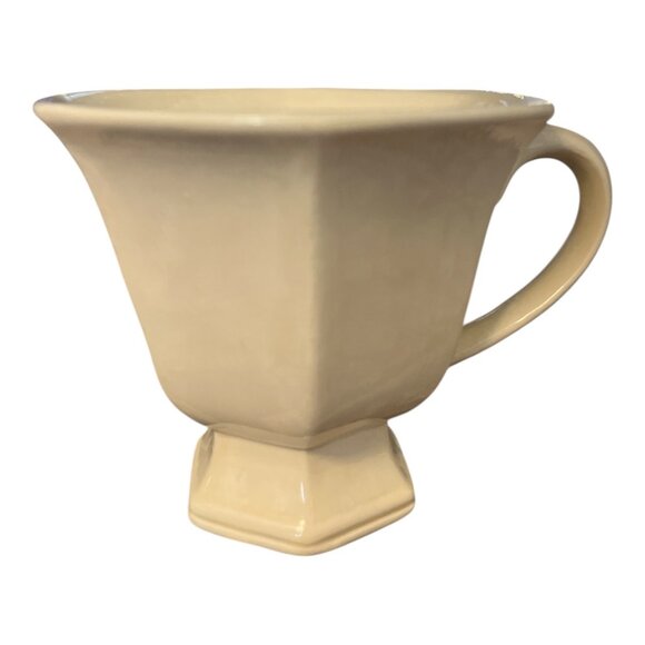 Handmade Ivory Glazed Ceramic Cup – “ICA” Monogram – Signed 915 – Studio Pottery - Picture 3 of 7